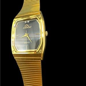 Jordache Gold Watch with Black Dial